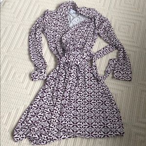 DVF wrap dress with collar